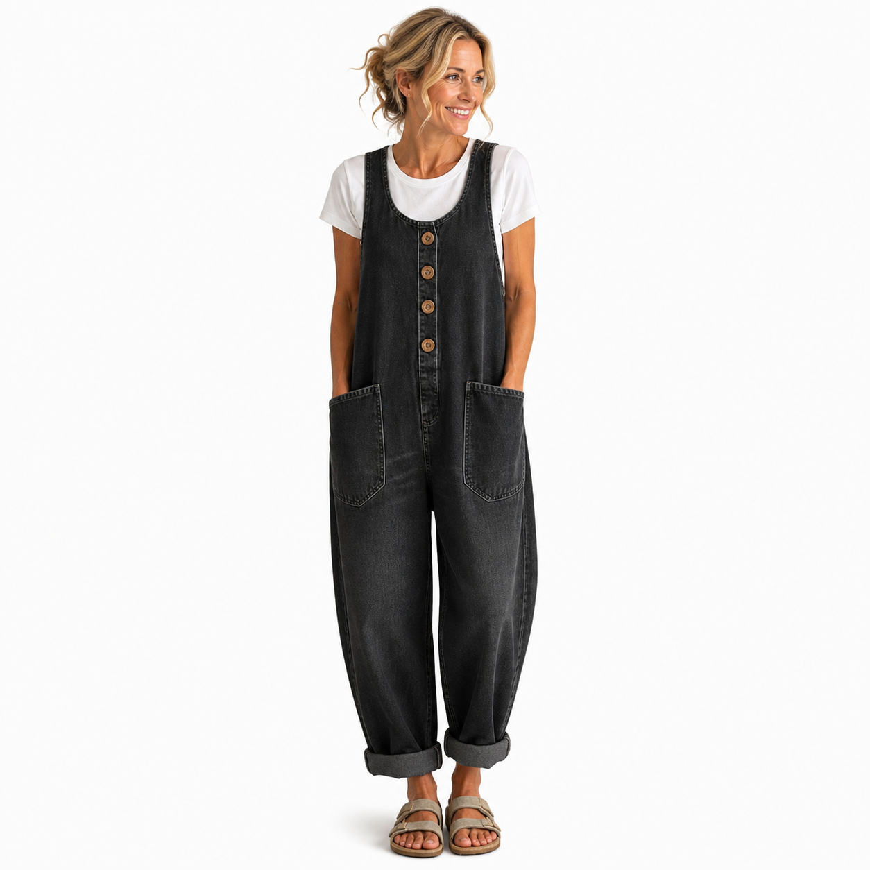 Frankie | Faded Wash Dungarees