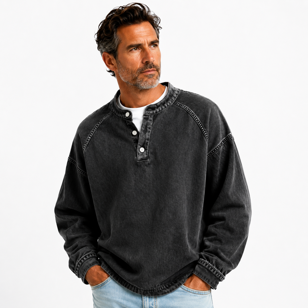 Edison | Vintage Collar Sweatshirt