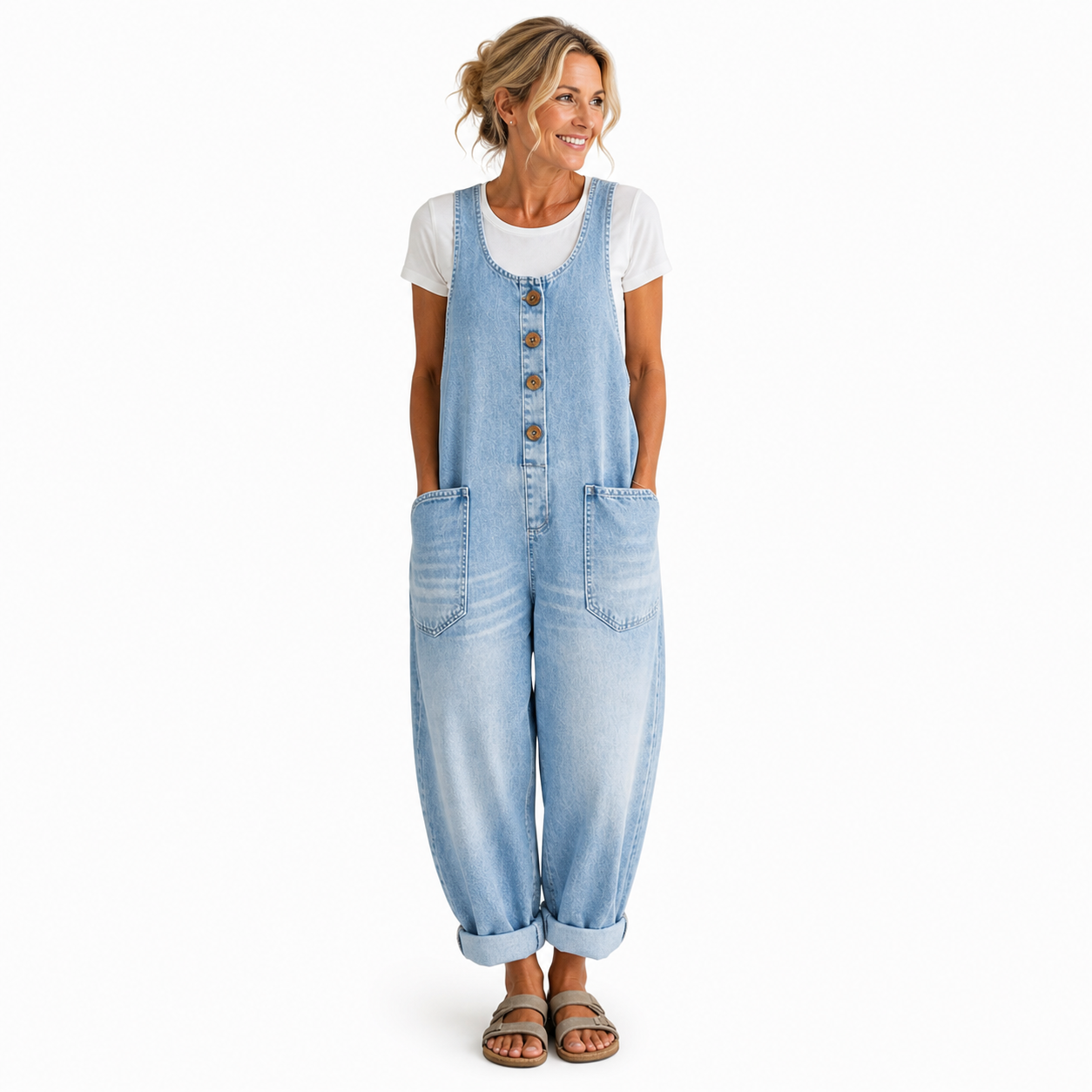 Frankie | Faded Wash Dungarees