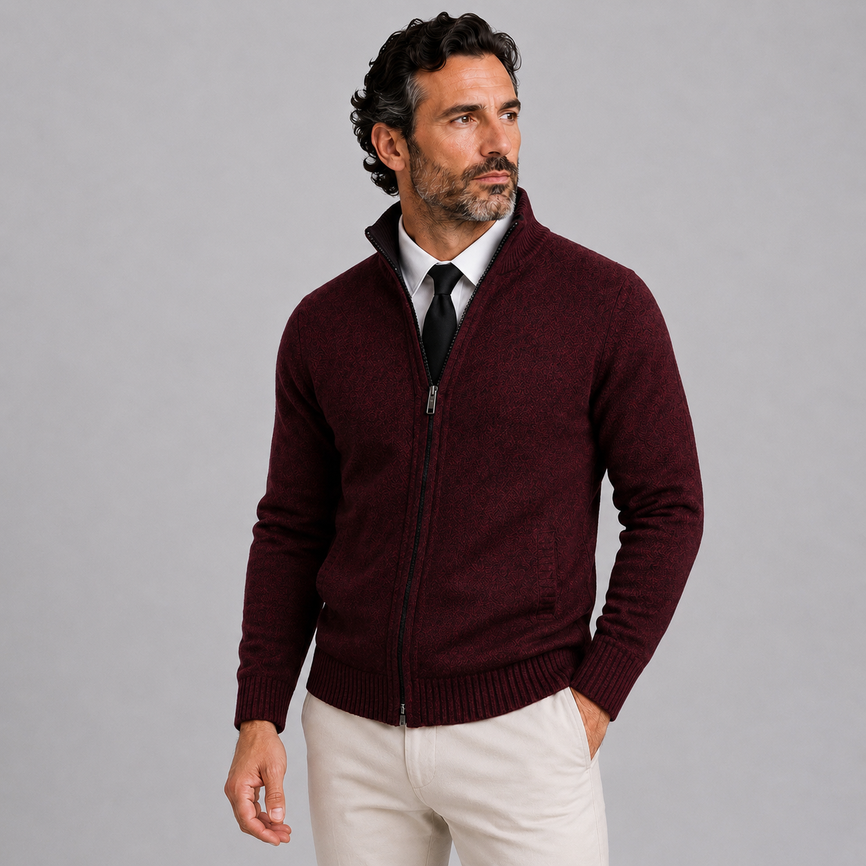 Harrington | Merino Full-Zip Sweater