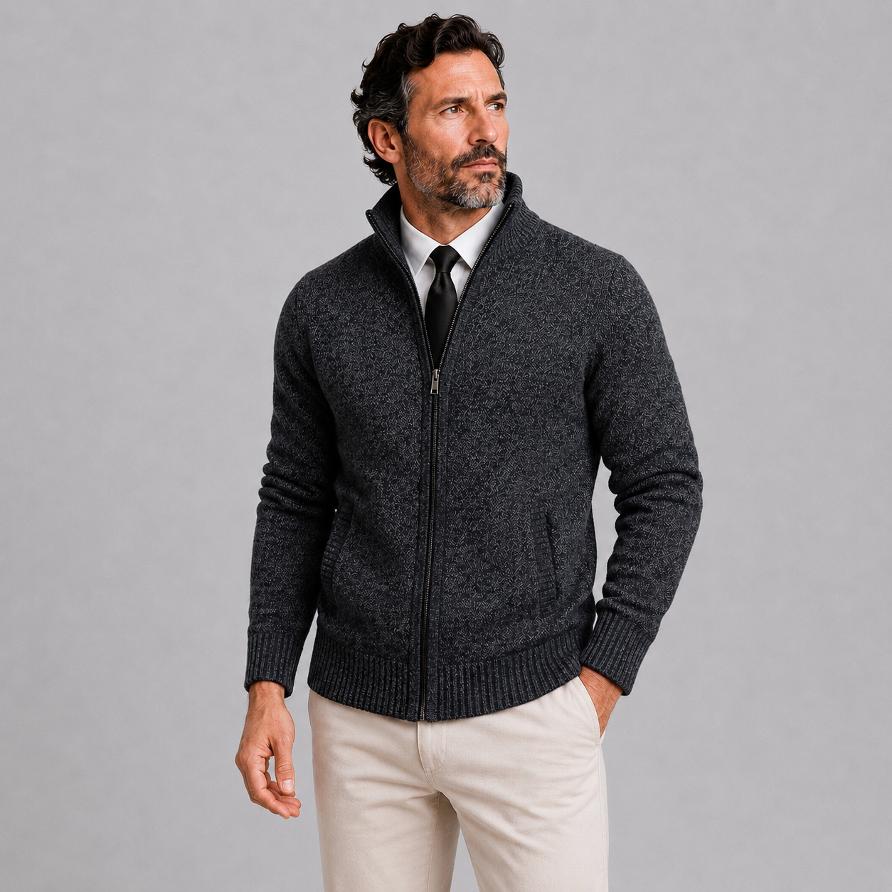 Harrington | Merino Full-Zip Sweater