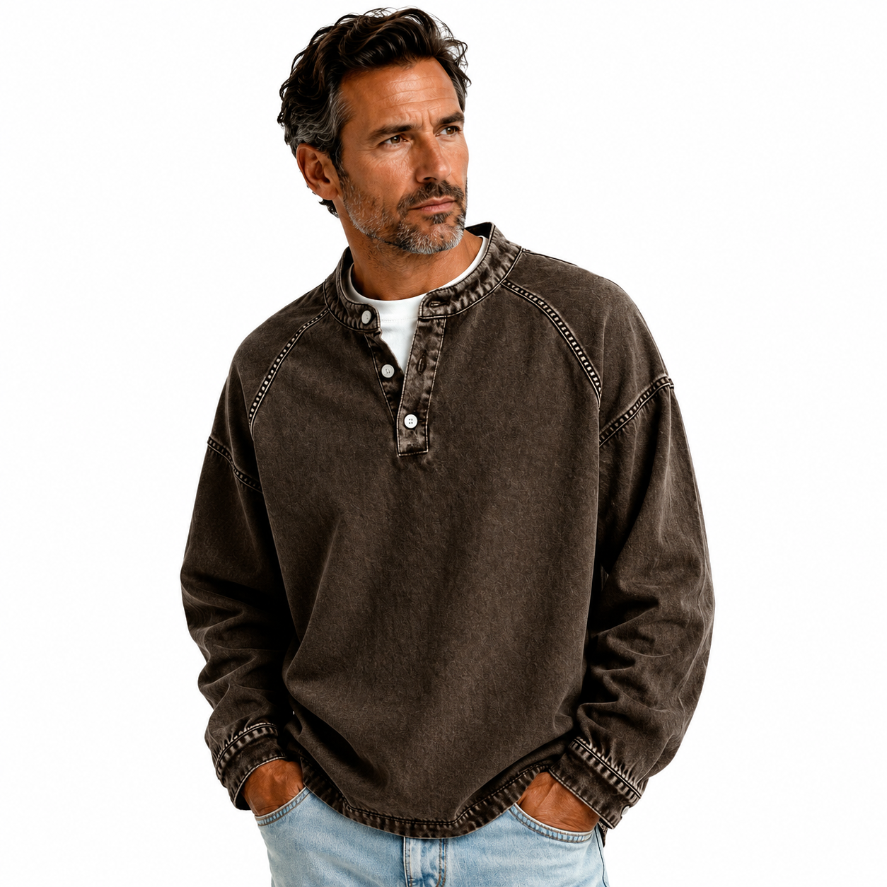 Edison | Vintage Collar Sweatshirt