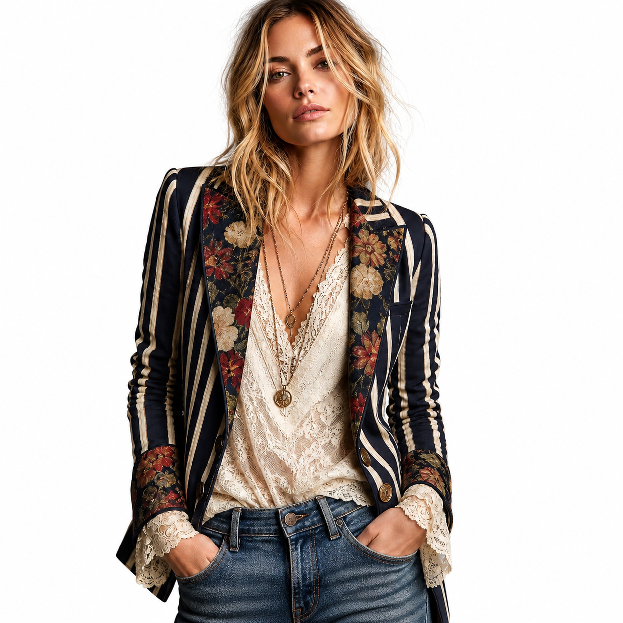 Sienna | Bohemian Stripe Blazer