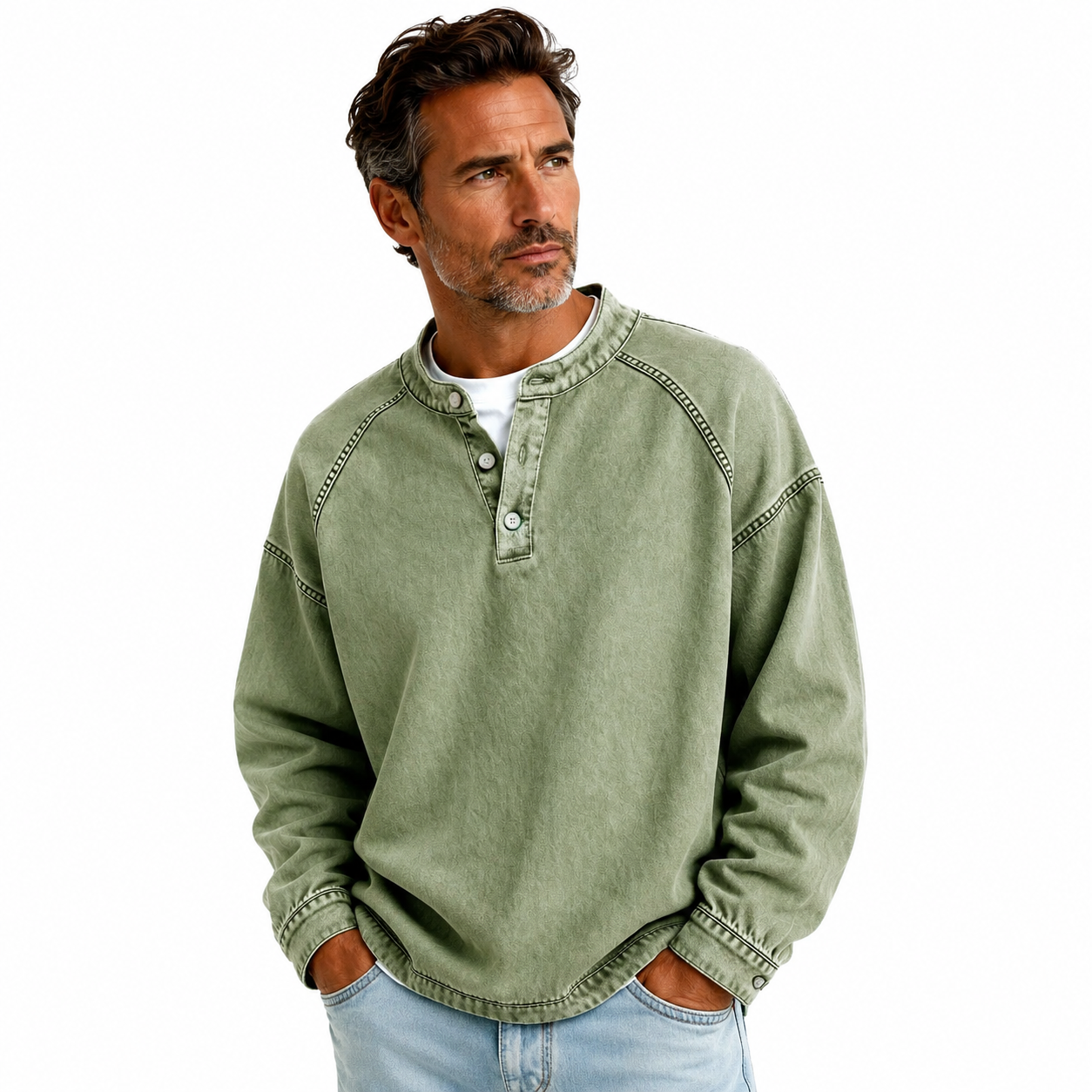 Edison | Vintage Collar Sweatshirt