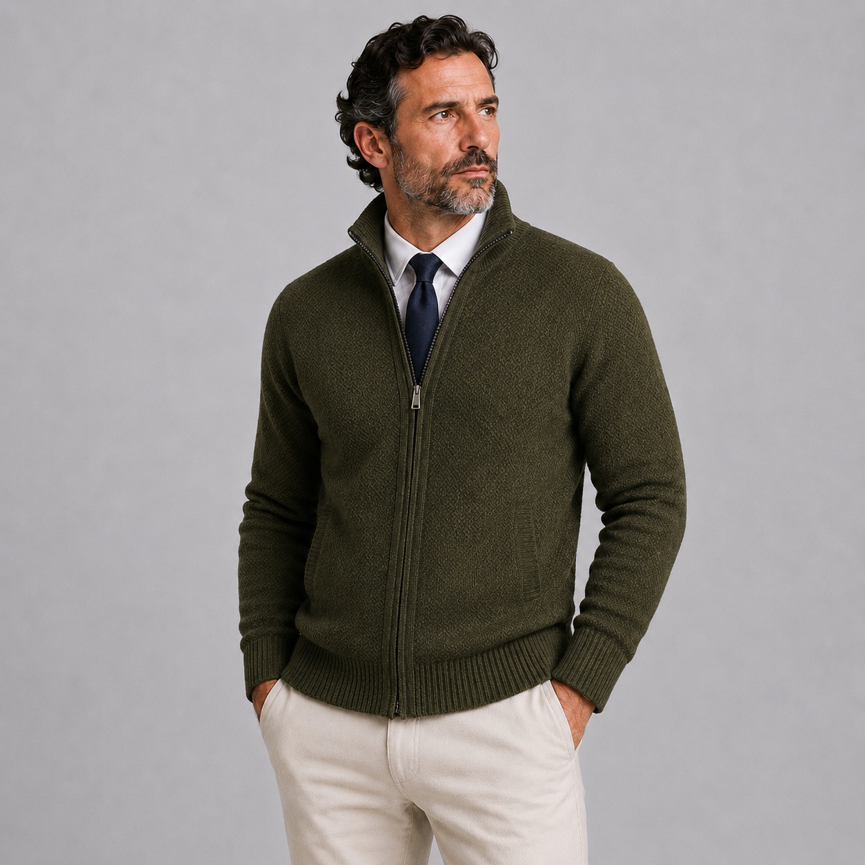 Harrington | Merino Full-Zip Sweater